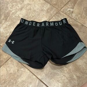 Under Armour Women's Black and Gray Shorts